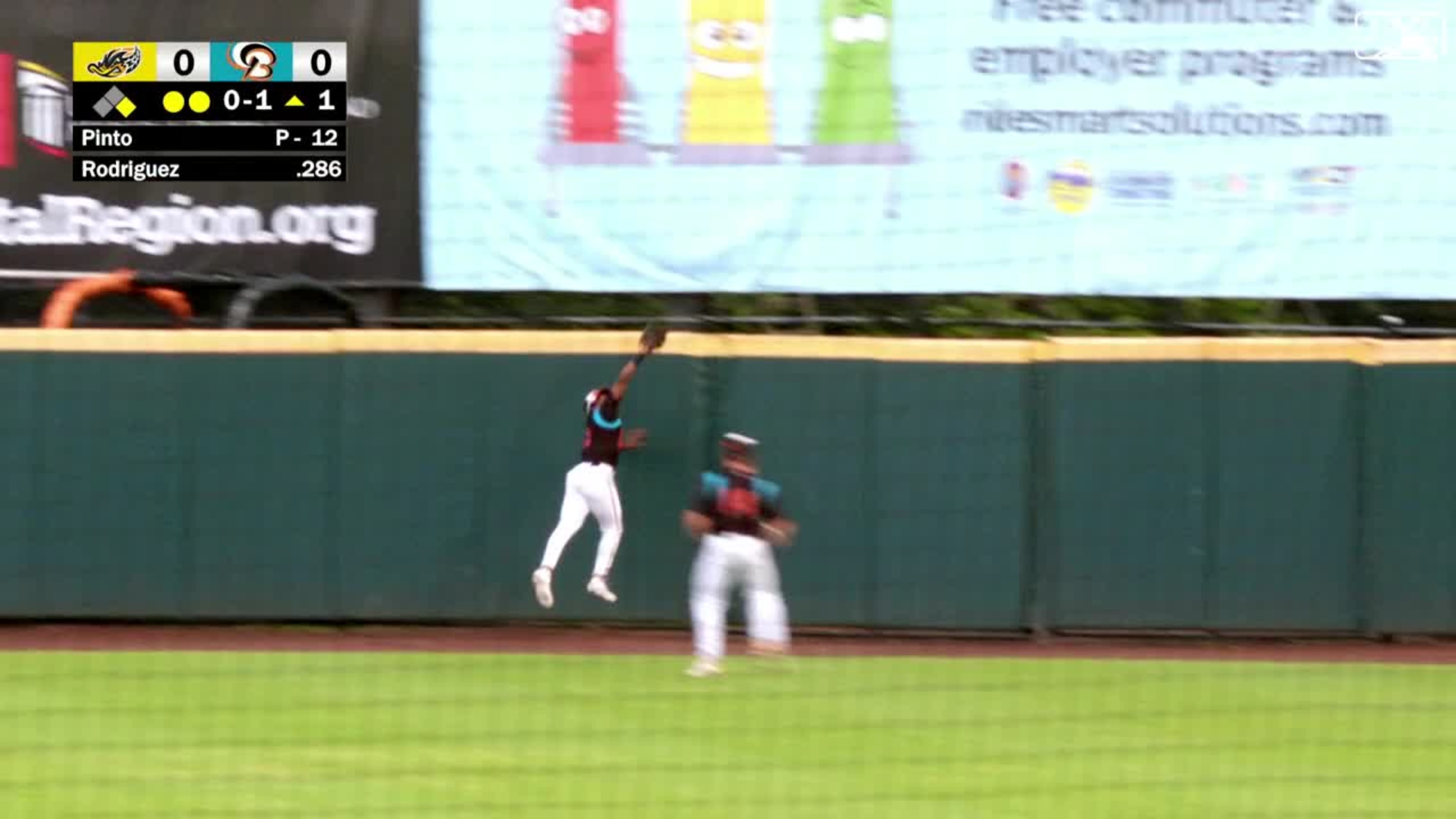 Donta' Williams makes an incredible diving catch for the Double-A