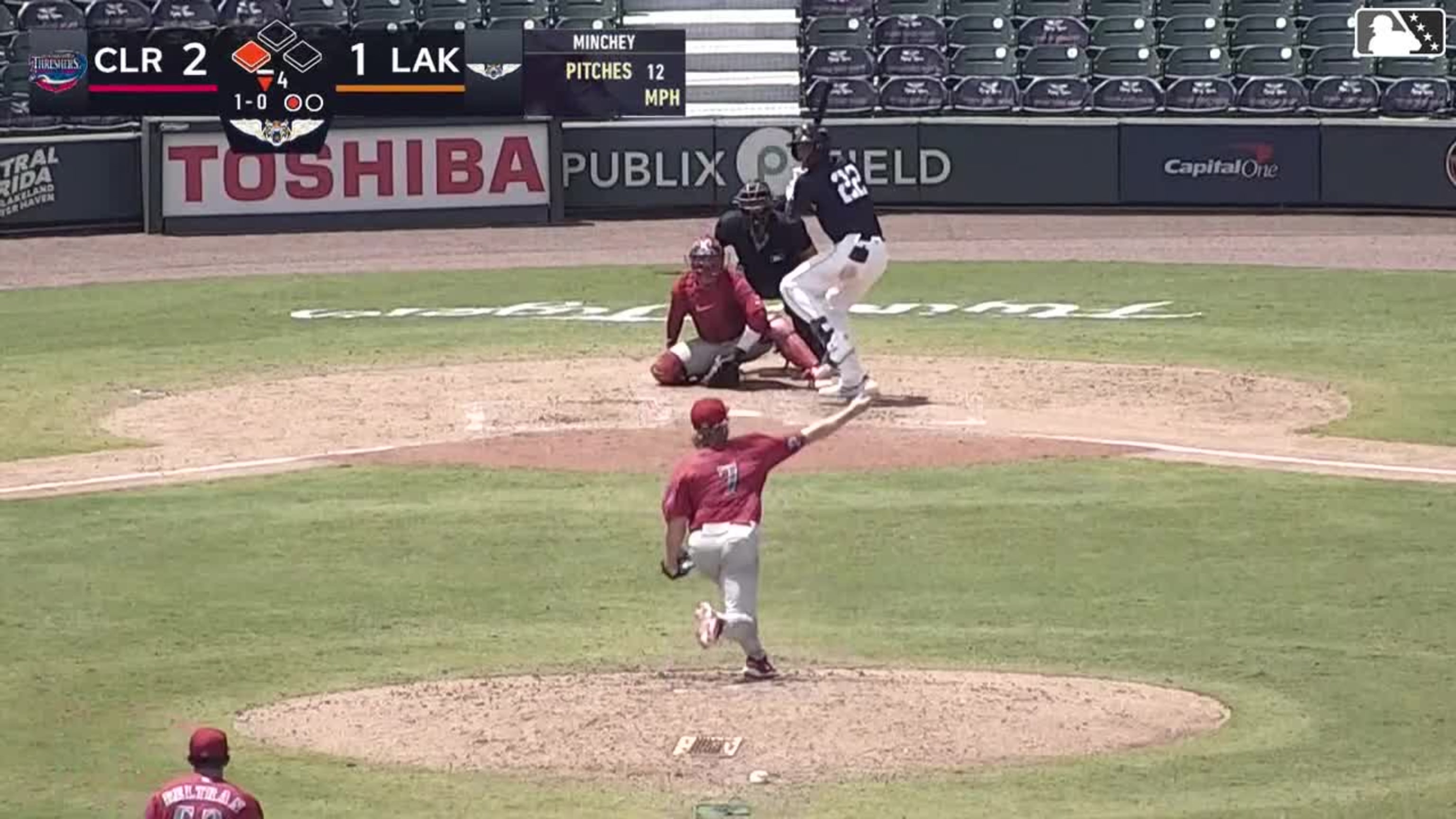 Cris Rodriguez grounds out, third baseman Cade Climie to first