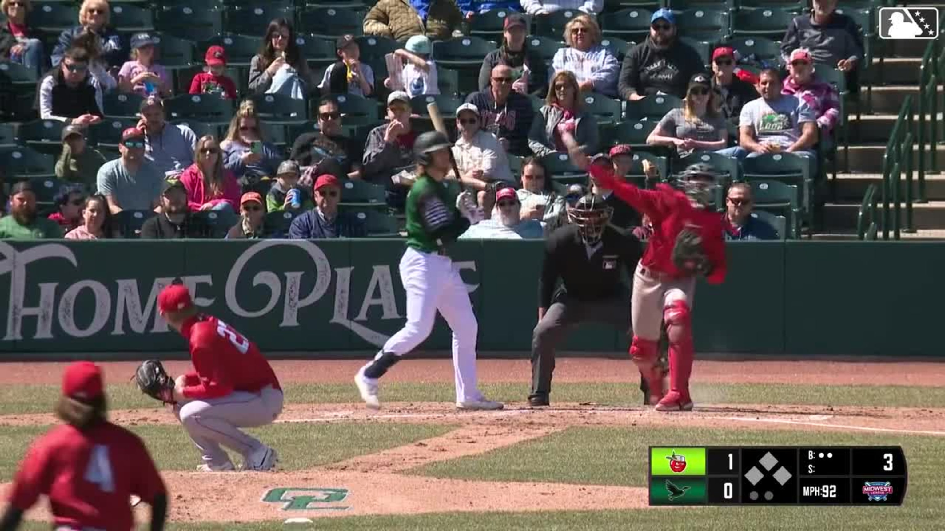 Ethan Salas throws out a runner at second base | 04/07/2024 | MiLB.com