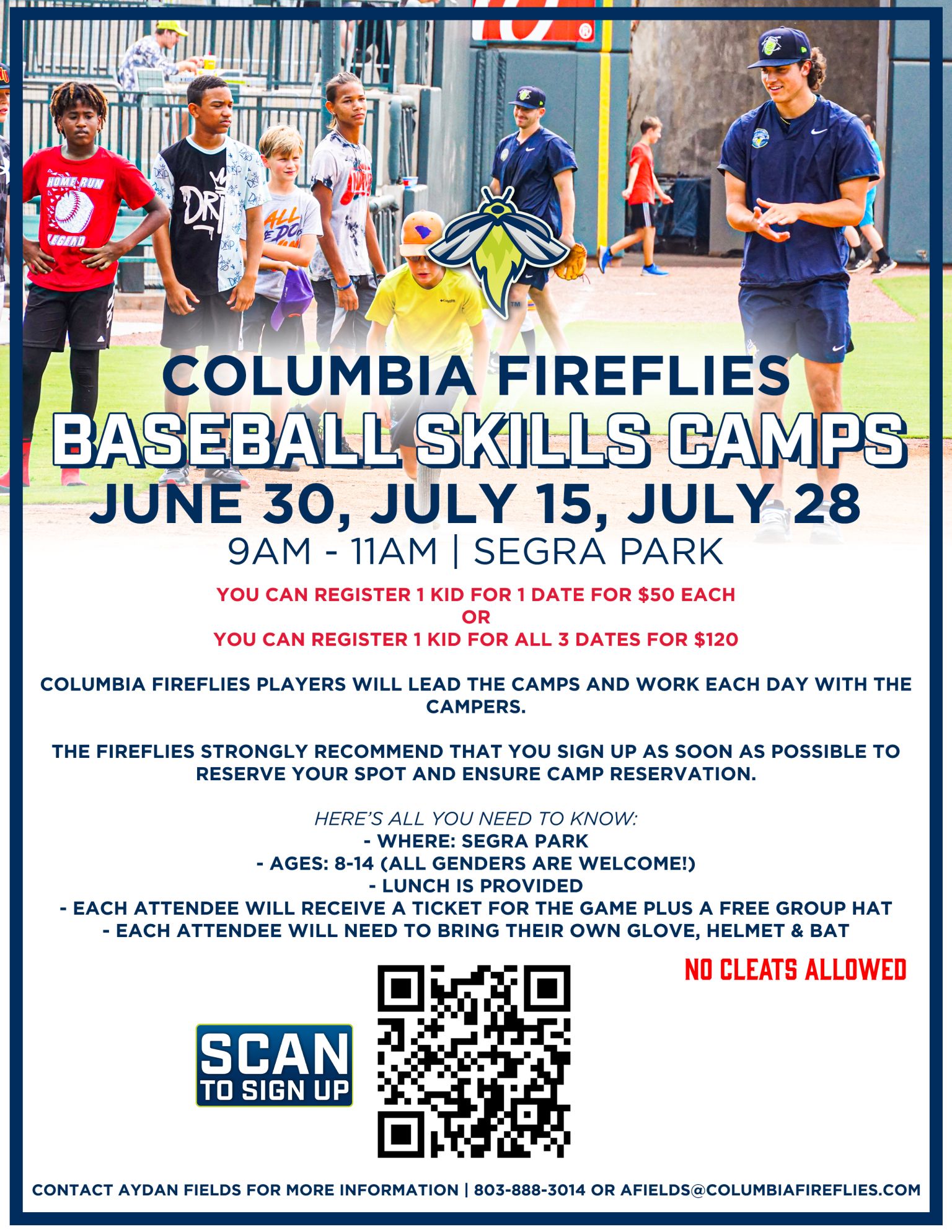 Youth Baseball Camps Fireflies