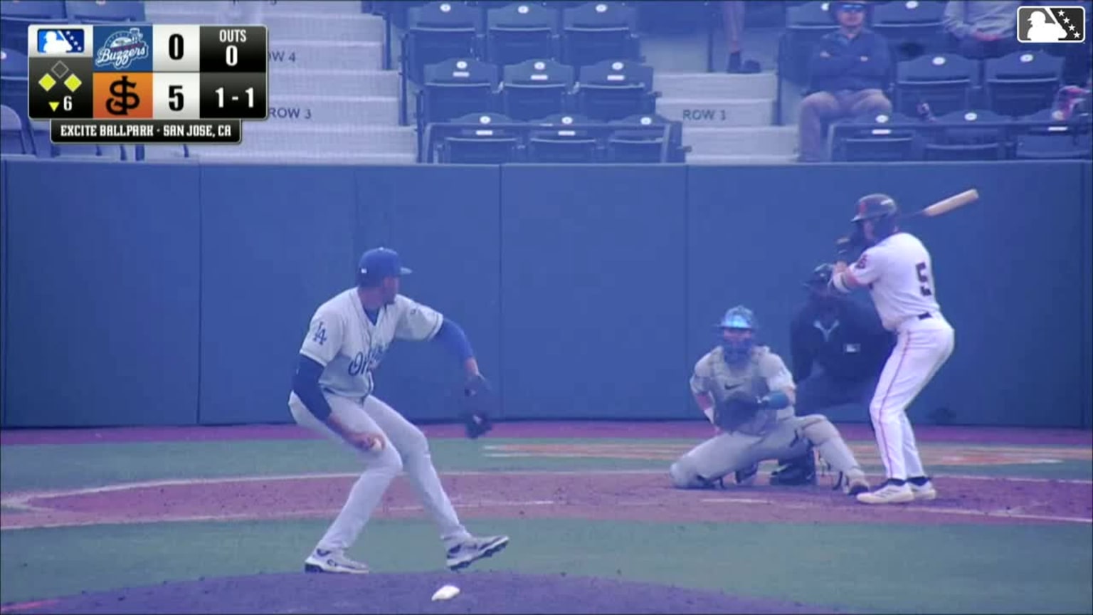 Jhonny Jimenez In play, run(s) to Cam Maldonado | 04/21/2026 | Giants