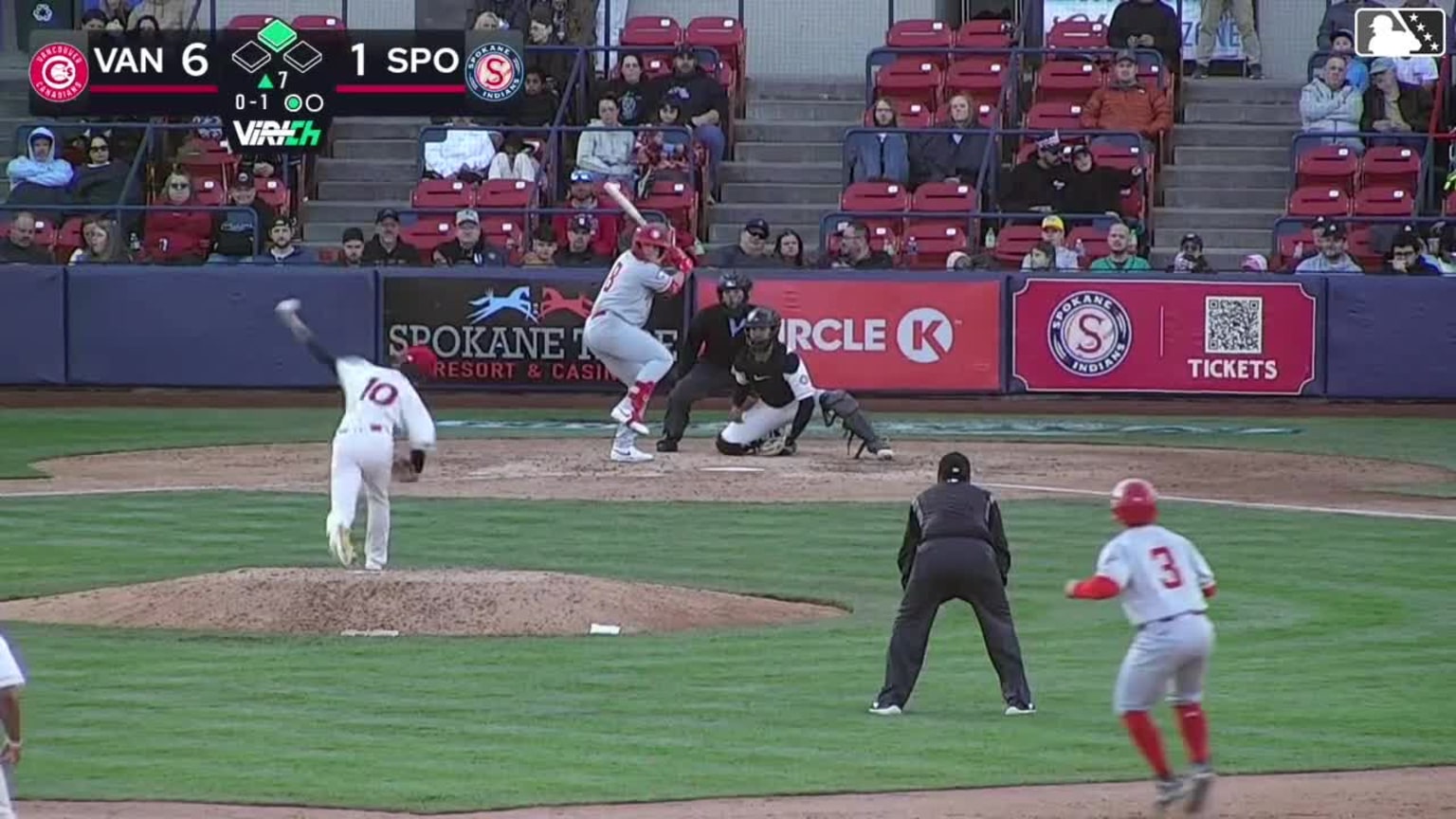 Tucker Toman homers (2) on a line drive to right field. Jacob Sharp ...