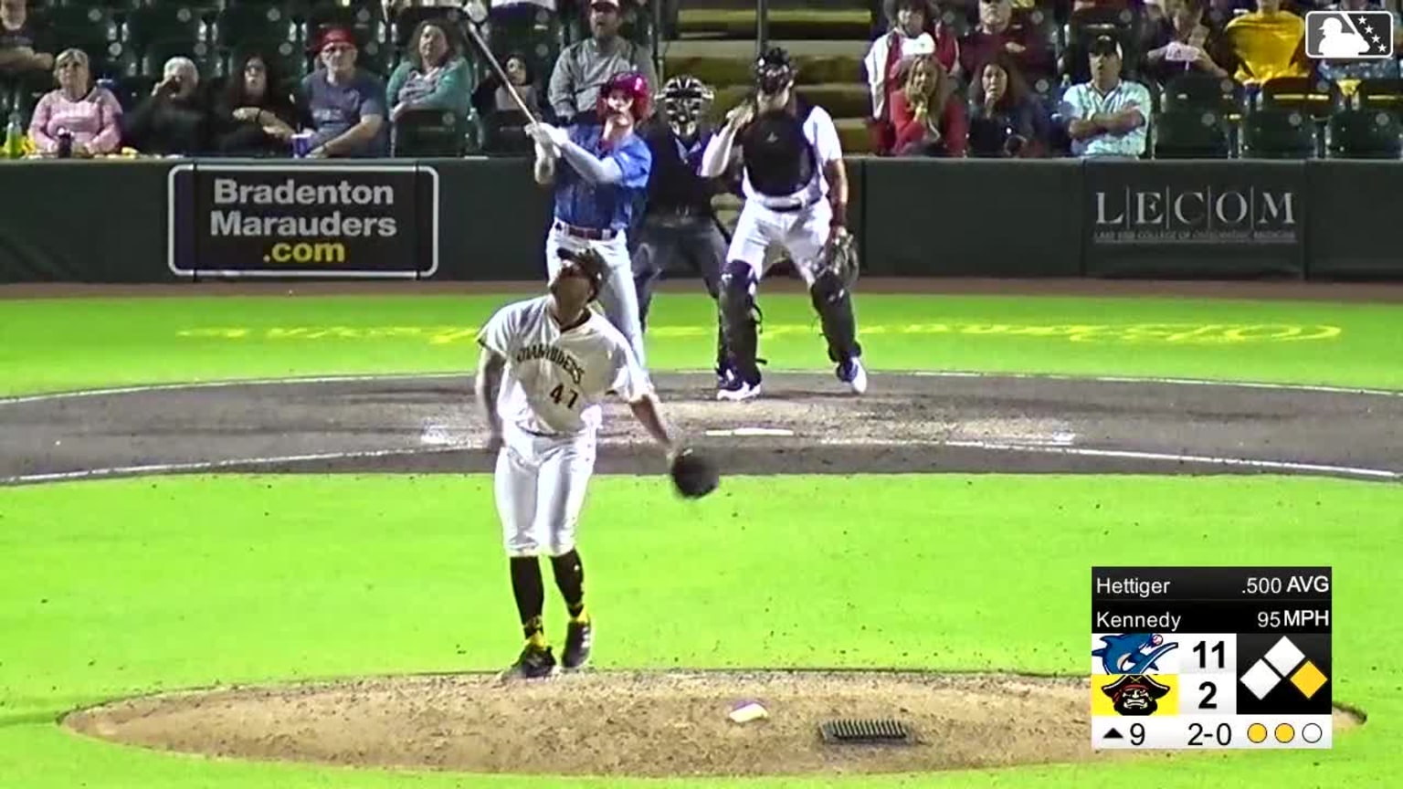 Kehden Hettiger lifts a tworun homer to right field 04/07/2024