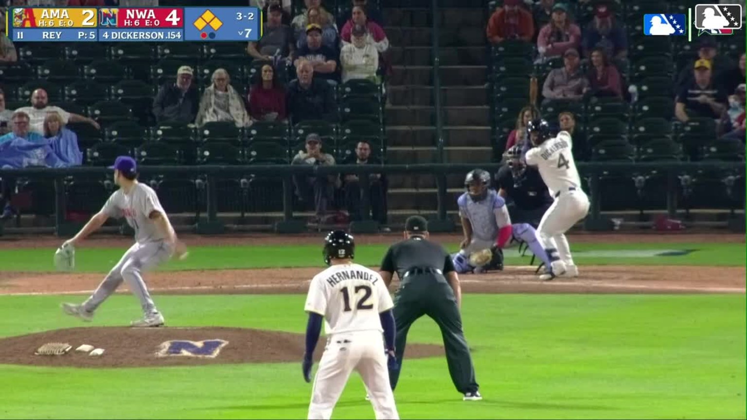 Dustin Dickerson walks. Colton Becker scores. Omar Hernandez to 3rd ...