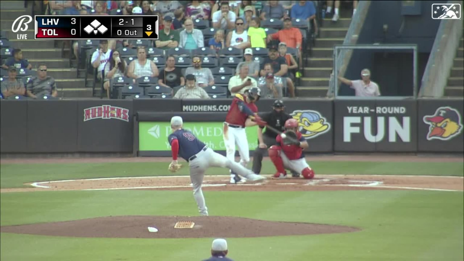 Parker Meadows' solo home run 07/20/2023 Mud Hens