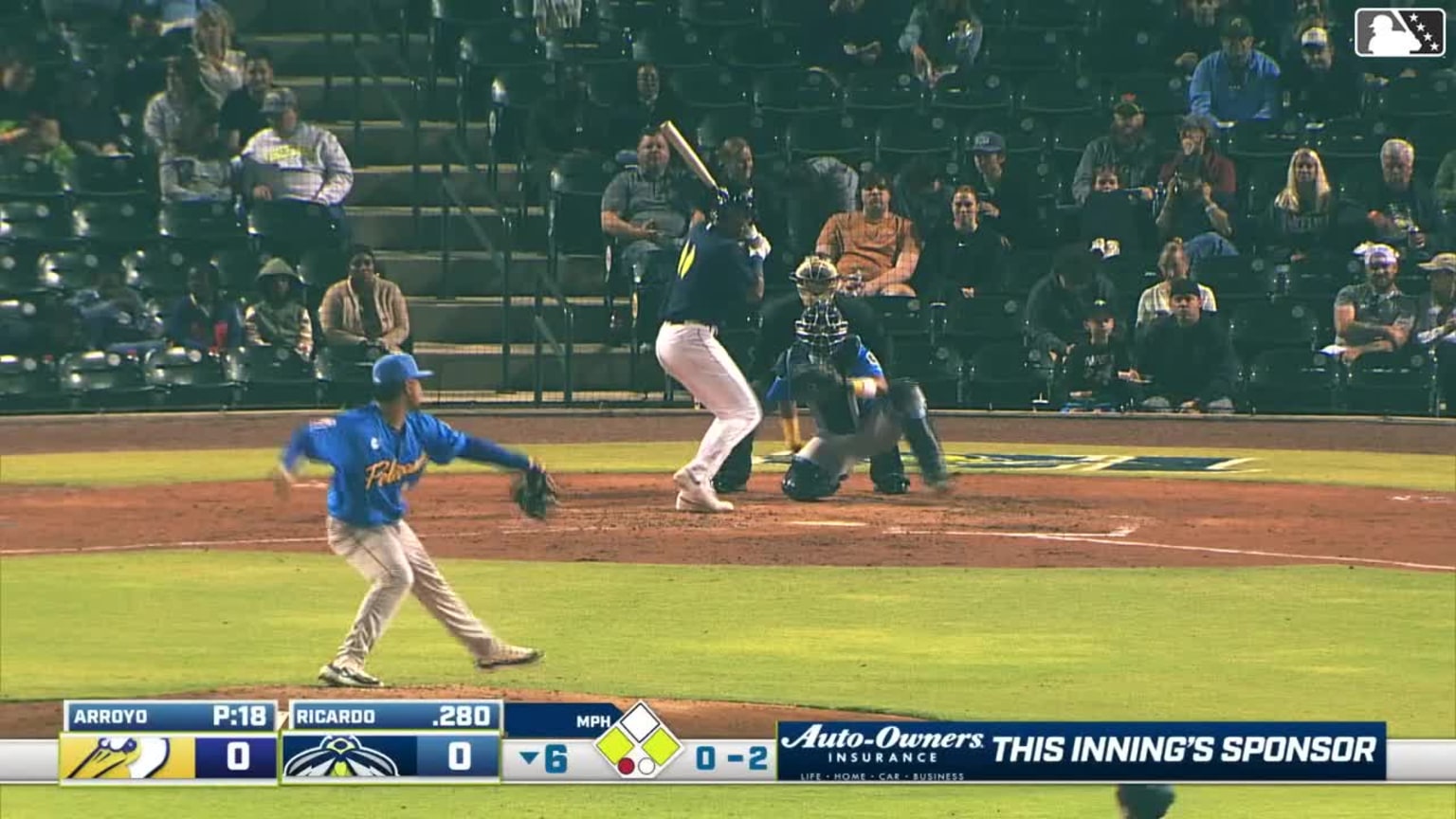 Yandel Ricardo reaches on a fielder's choice, fielded by pitcher Rowell ...