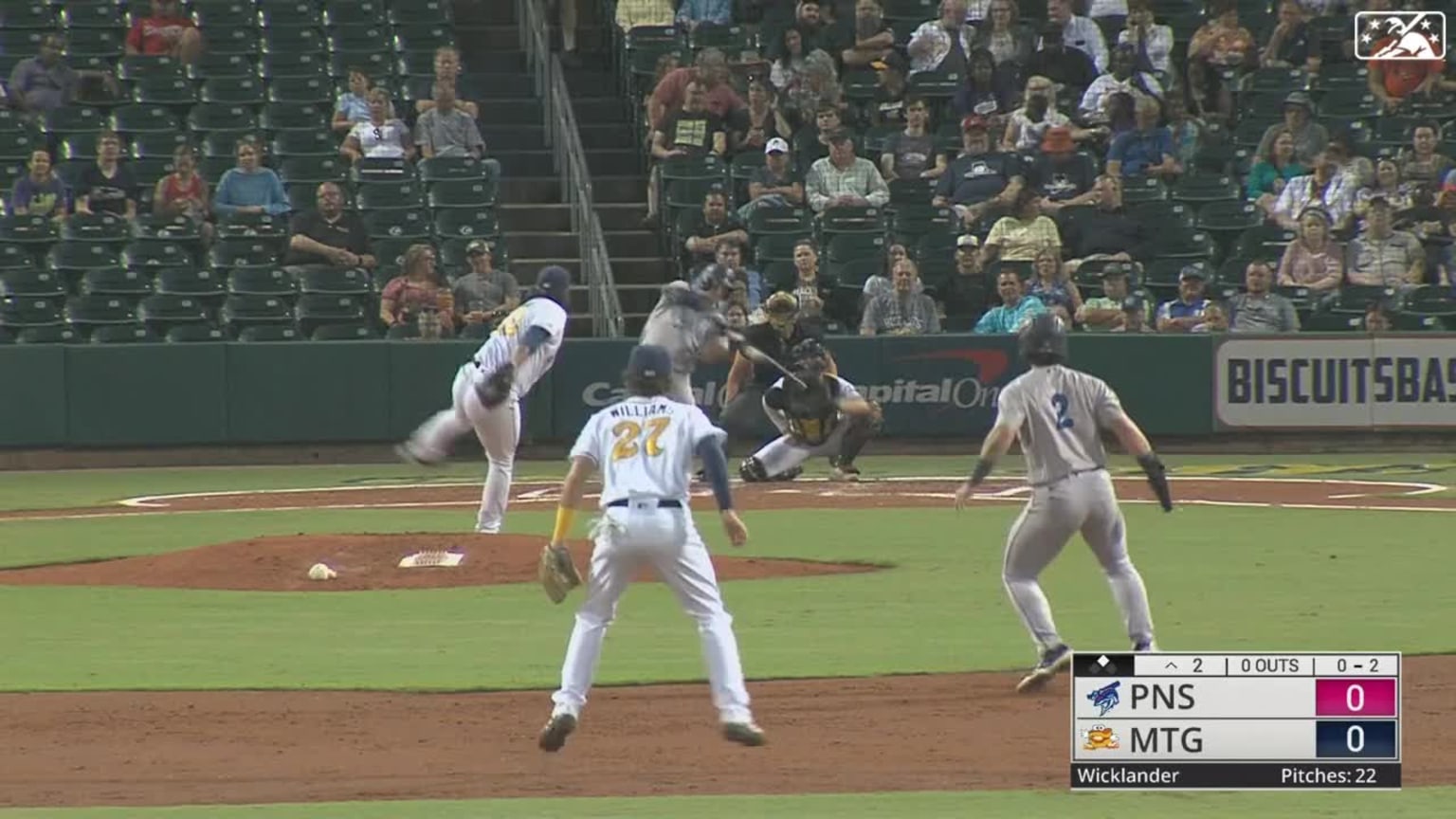 Jake Thompson's tworun home run 09/20/2023 Blue Wahoos