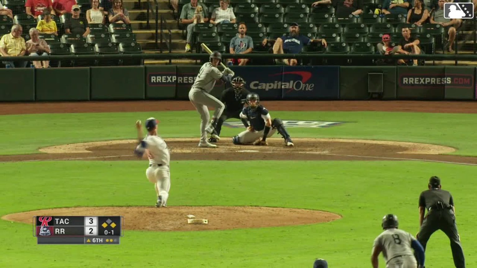 Nolan Jones singles on a line drive to center fielder Michael Helman ...