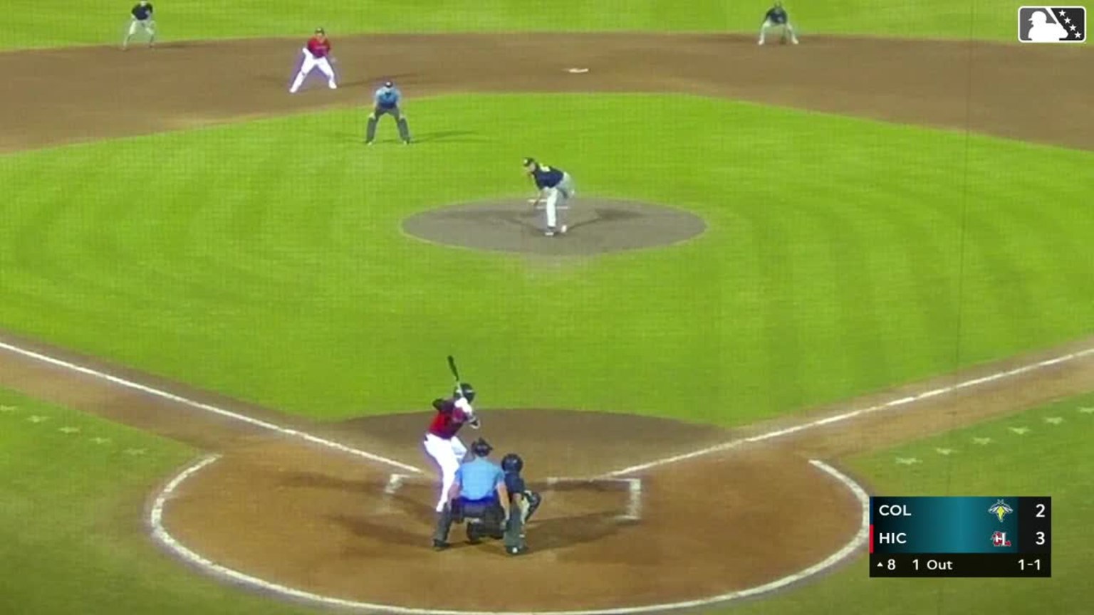 Luis Marquez singles on a line drive to left fielder Daniel Lopez ...