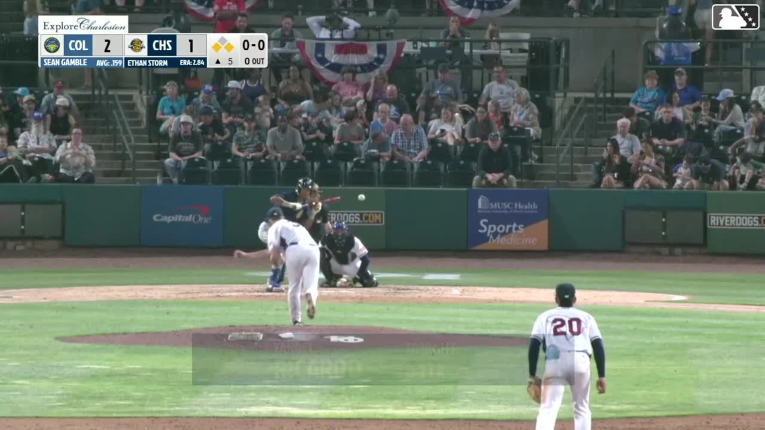 Yandel Ricardo singles on a bunt ground ball to pitcher Ethan Storm ...