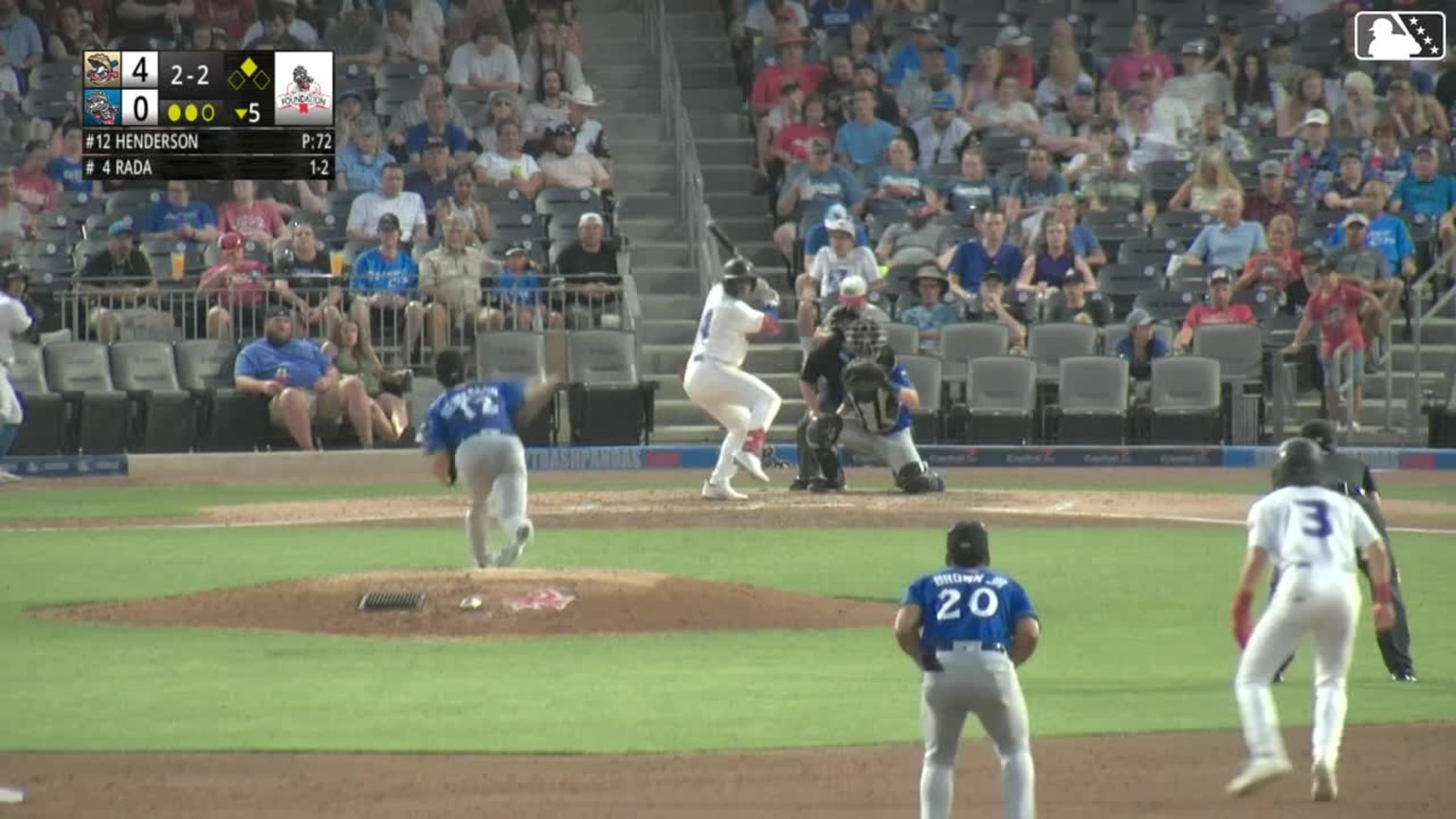 Logan Henderson's sixth and final strikeout 06/23/2024 Shuckers
