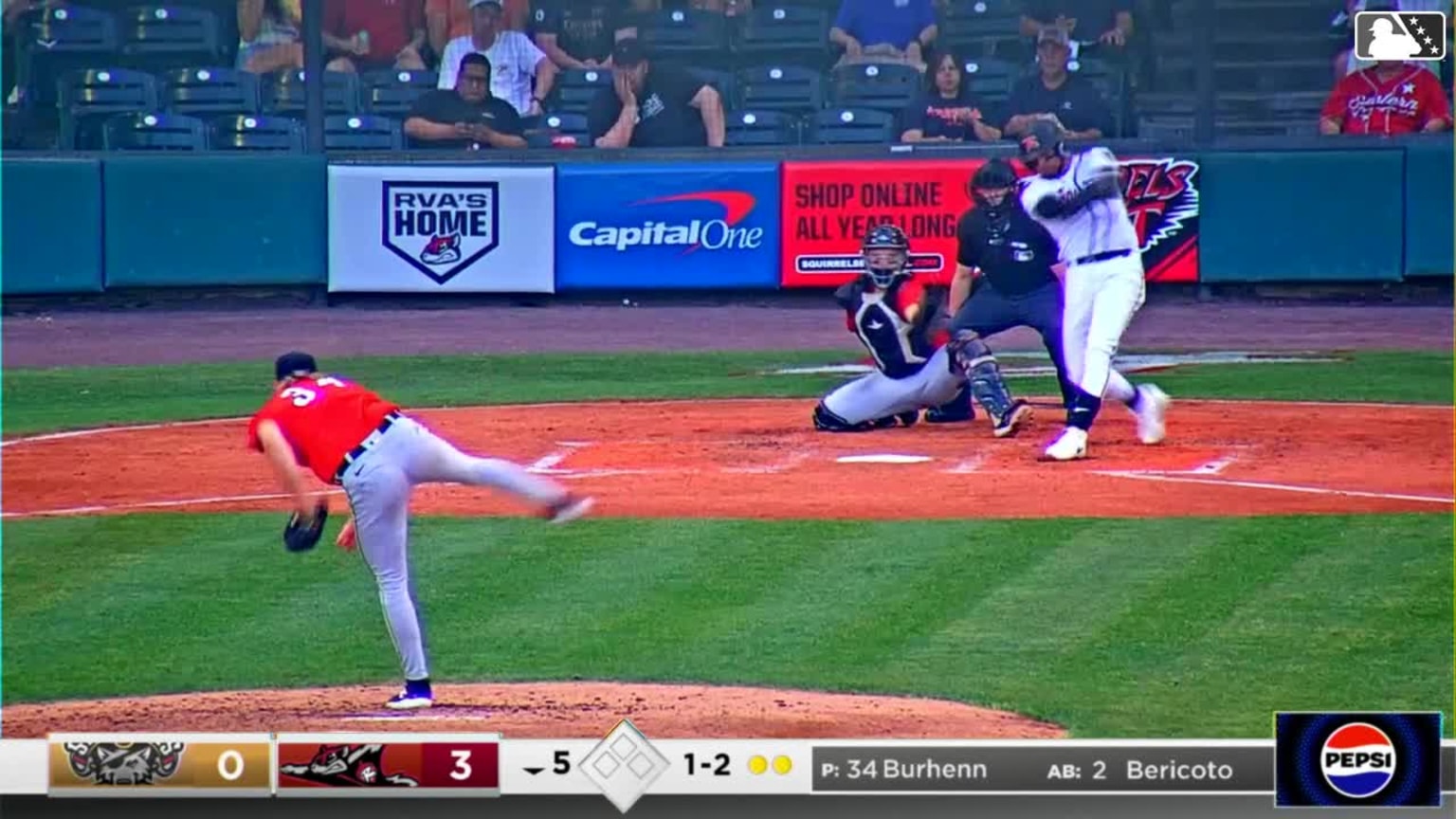 Victor Bericoto's solo home run | 05/29/2024 | Flying Squirrels