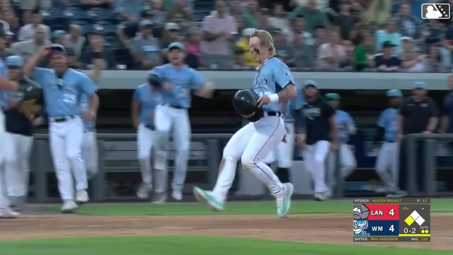 Max Clark scores the gamewinning run on a balk 07/26/2024 Whitecaps