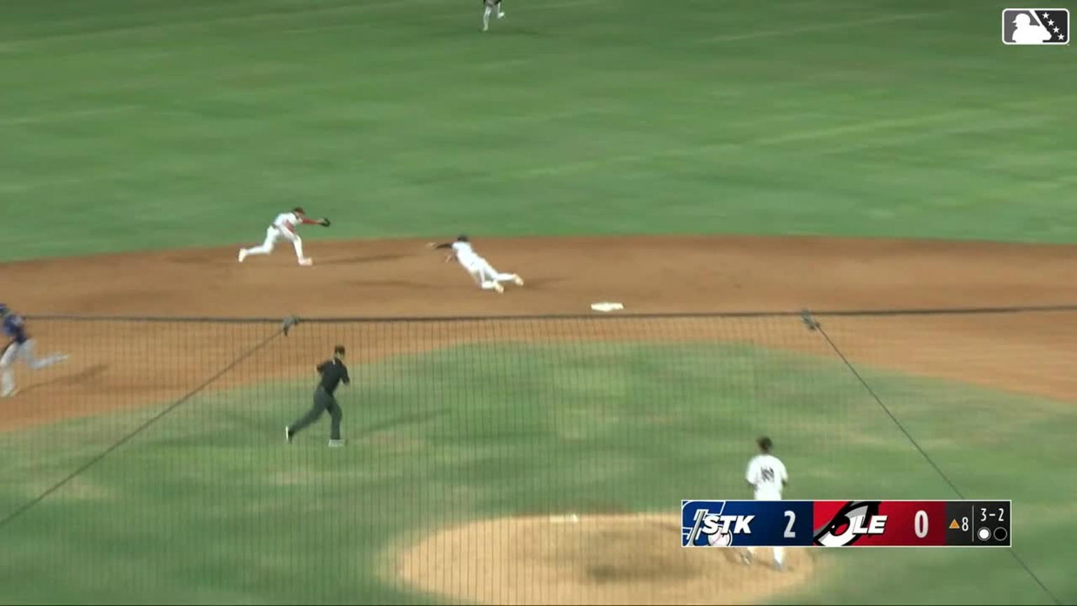 Jose Sanabria makes a diving stop 06/14/2024 Storm