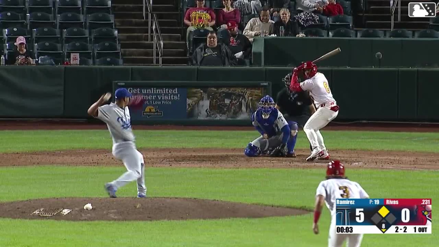 Kelvin Ramirez In play, run(s) to Jeremy Rivas | 04/11/2026 | Cardinals