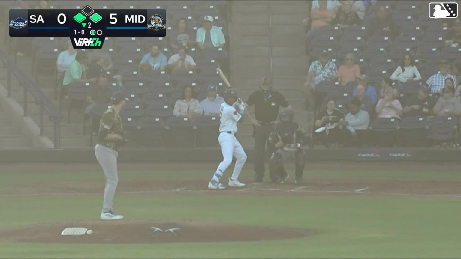Cameron Leary triples (1) on a sharp line drive to center fielder ...