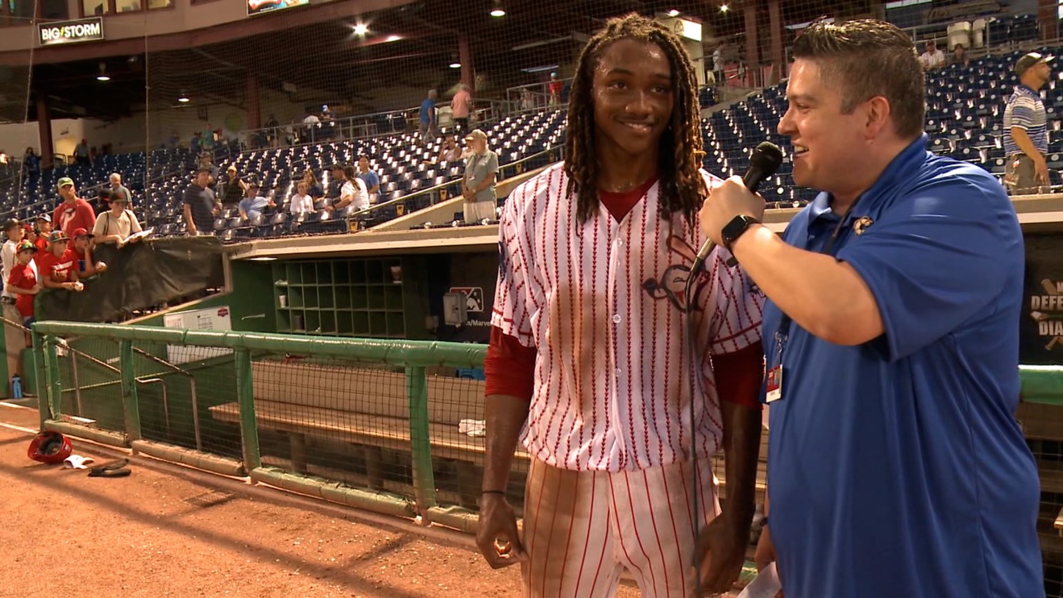 Emaarion Boyd scores winning run 07/12/2023 Threshers