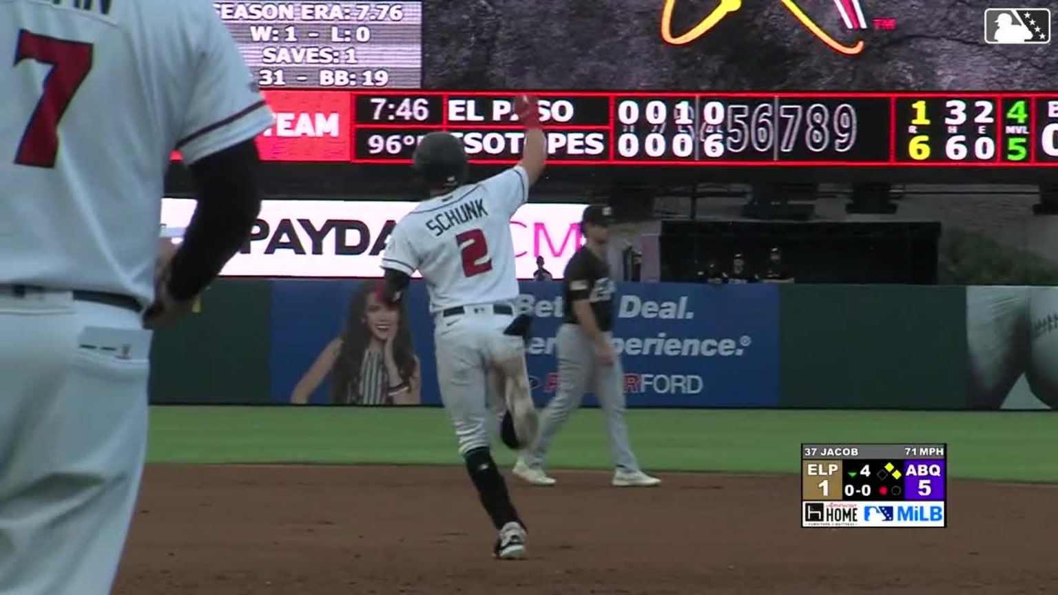 Aaron Schunk rips a three-run homer | 06/14/2024 | Isotopes
