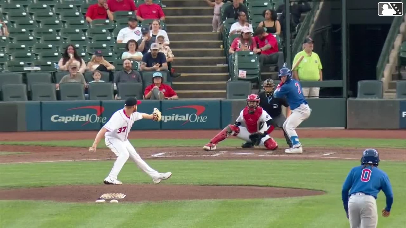 James Triantos homers (2) on a line drive to left center field. Brett ...