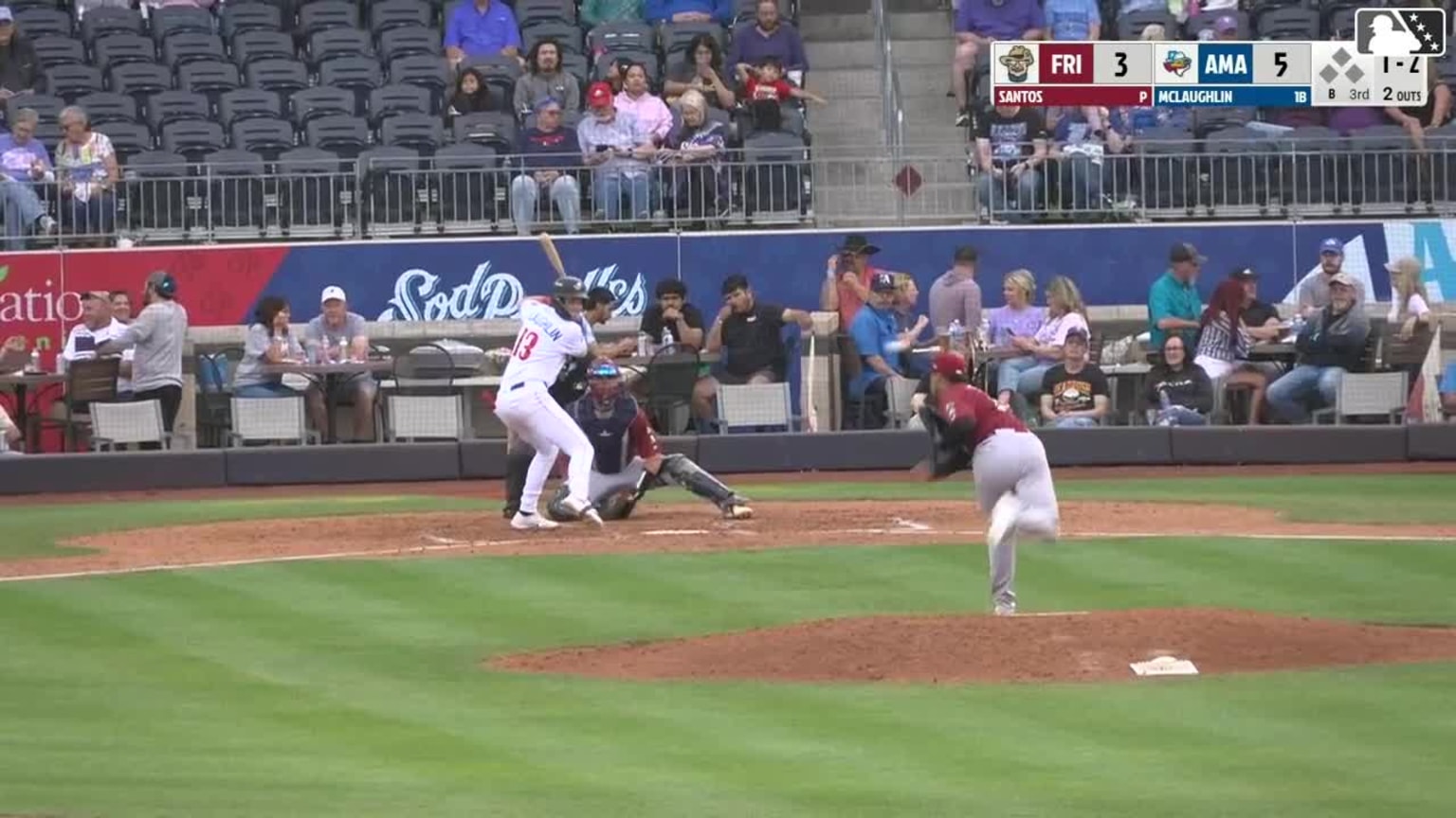 Ben McLaughlin homers (1) on a fly ball to right center field. | 04/17 ...