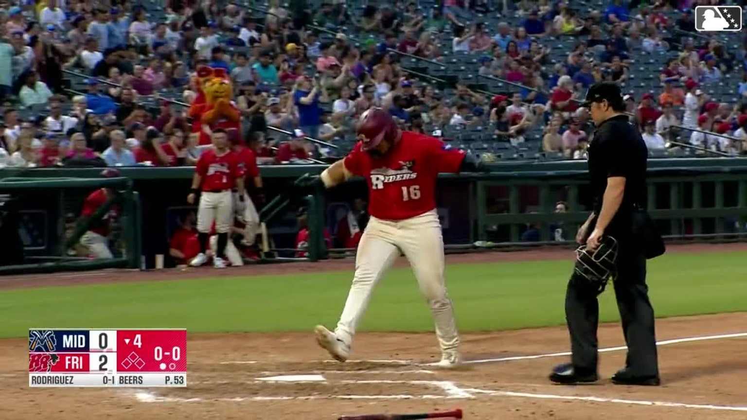Abimelec Ortiz's solo home run 05/26/2024 RoughRiders