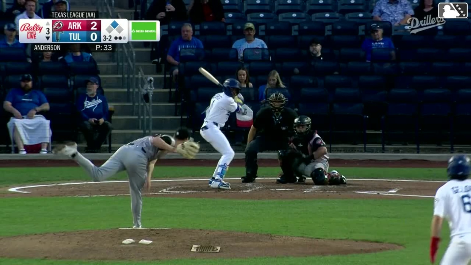 Kendall George singles on a ground ball to left fielder Blake Rambusch ...