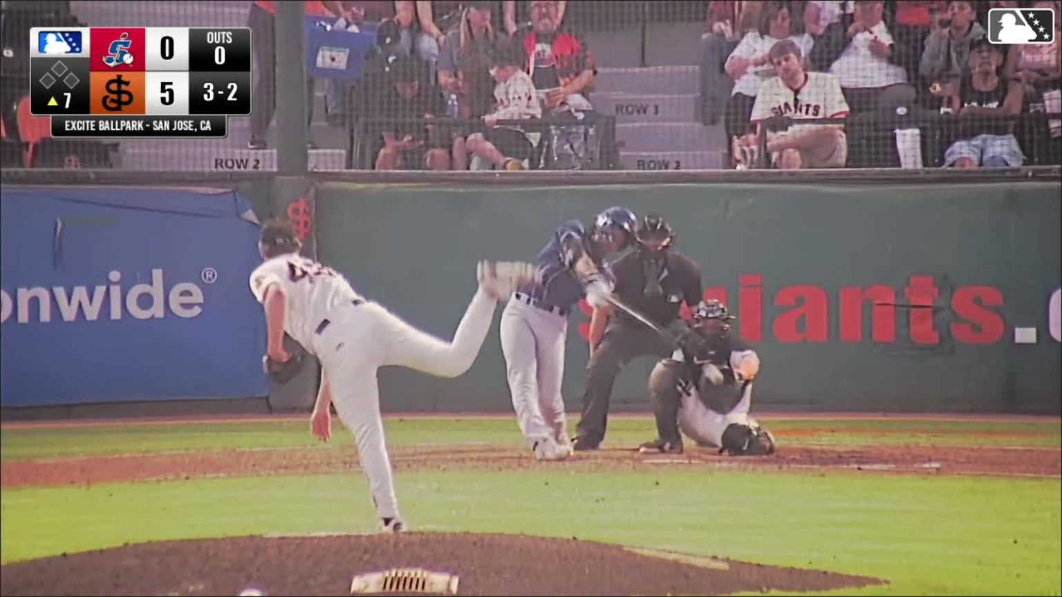 Cale Lansville's sixth strikeout in relief outing | 08/14/2024 | Giants