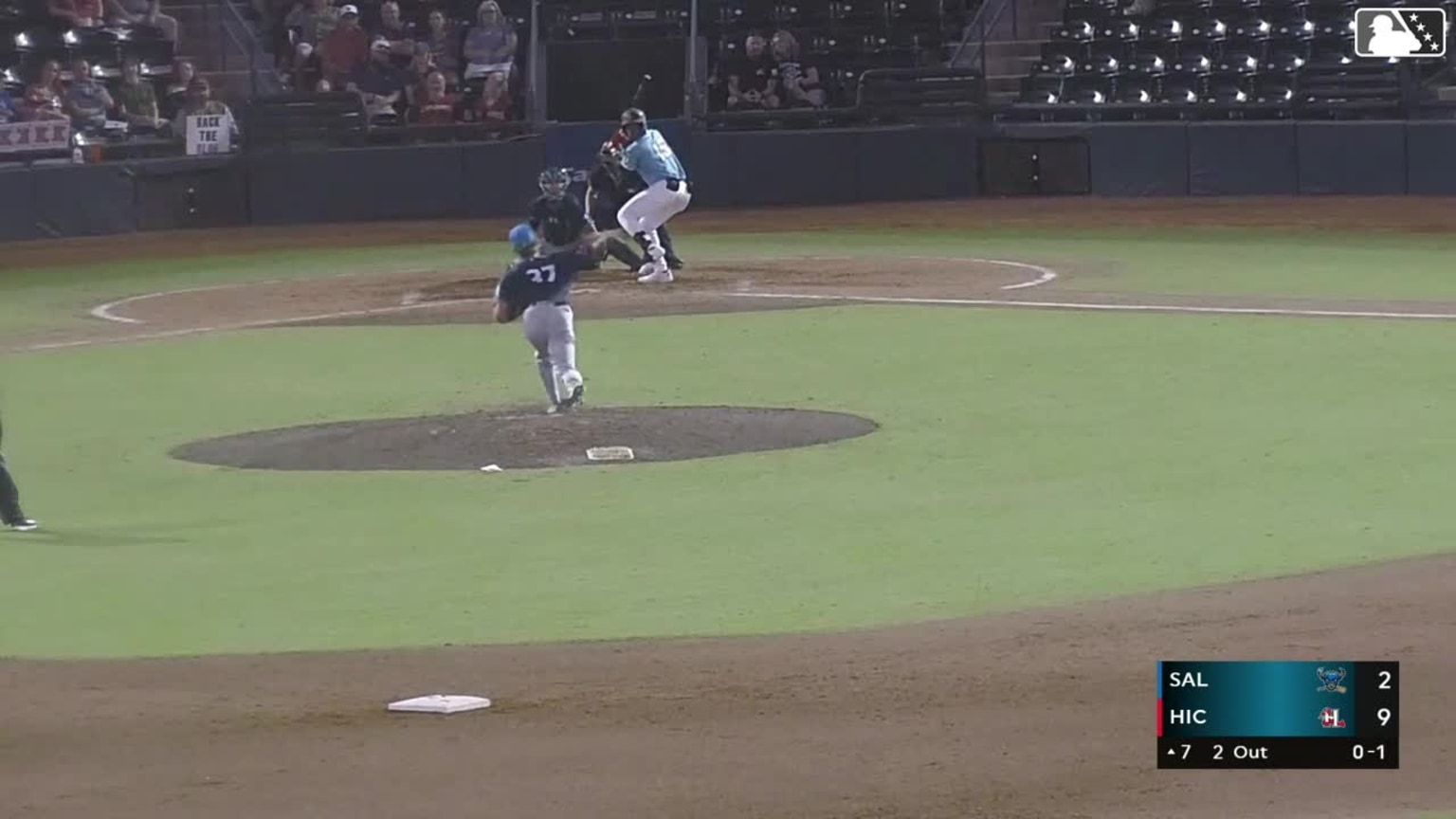 Esteban Mejia singles on a soft ground ball to second baseman Stanley ...