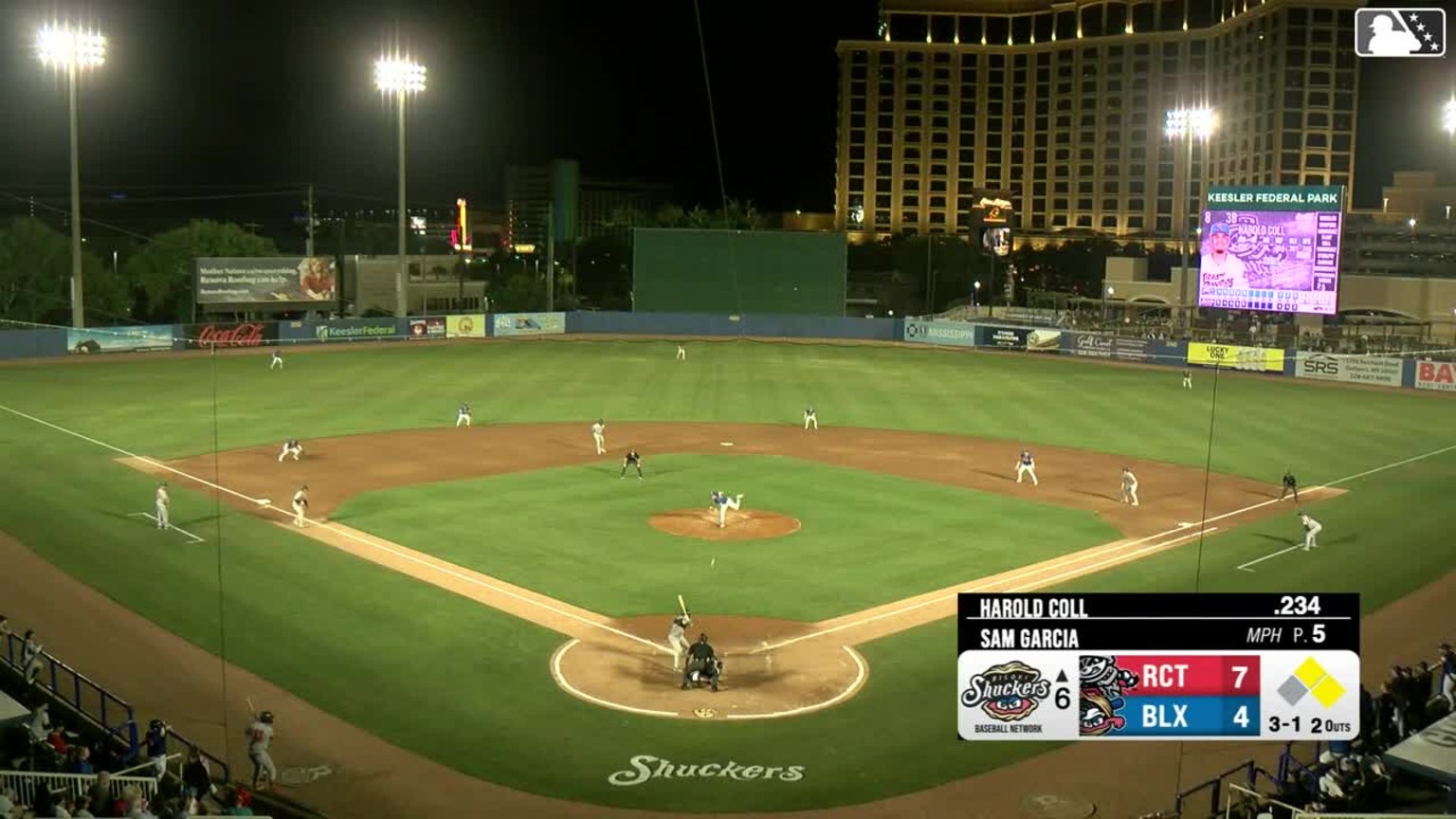 Harold Coll walks. Wade Meckler scores. Raudi Rodriguez to 3rd. Tucker ...