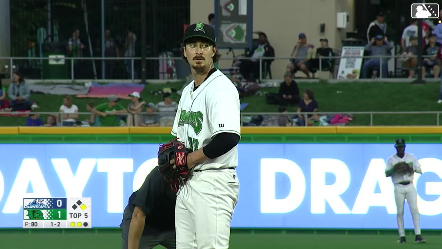 Jared Lyons strikes out his seventh batter | 05/05/2024 | Dragons