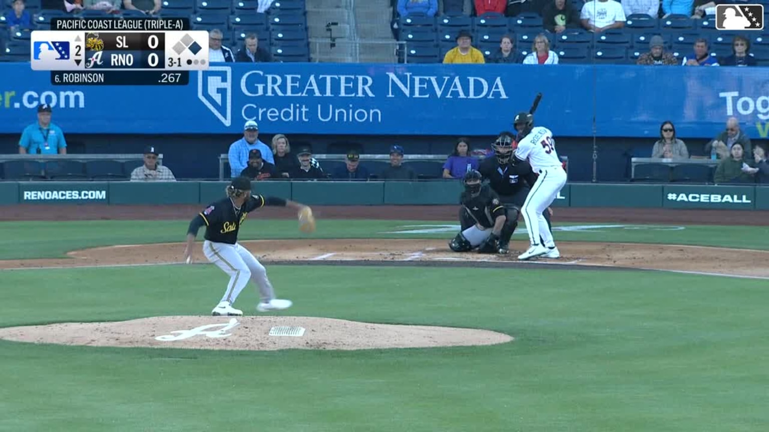 Walbert Urena In play, run(s) to Kristian Robinson | 04/09/2026 | Aces