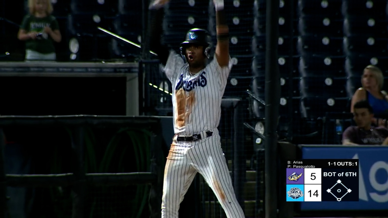 Roderick Arias records six RBIs 06/08/2024 Tarpons