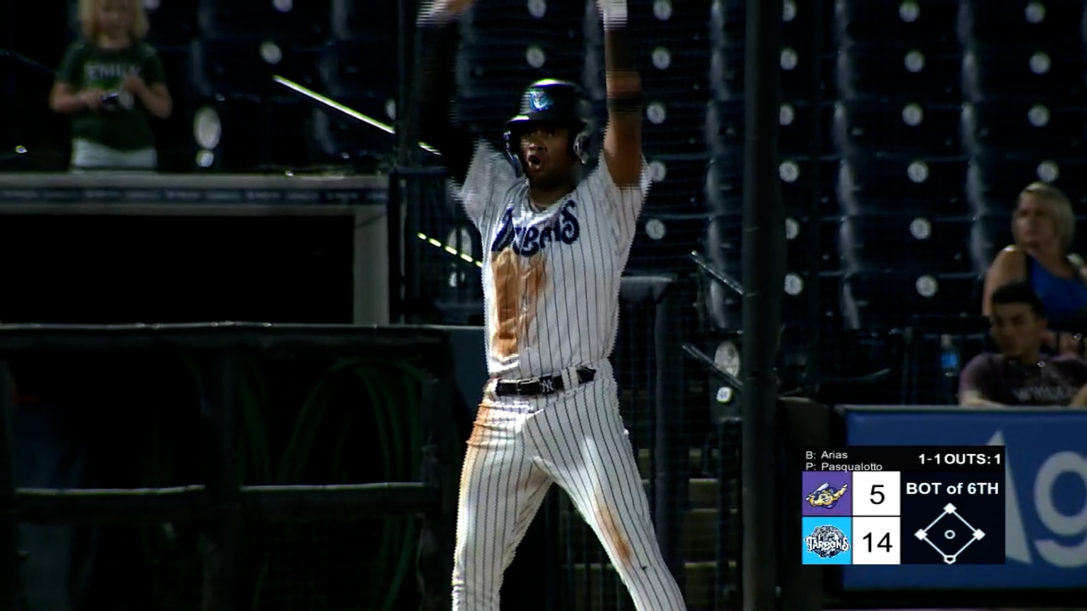 Roderick Arias records six RBIs 06/08/2024 Tarpons