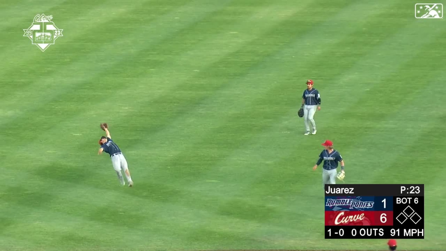 Wyatt Young's falling catch 06/03/2023 Rumble Ponies