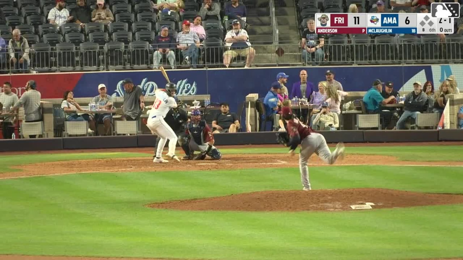 Ben McLaughlin homers (2) on a fly ball to right center field. | 04/17 ...