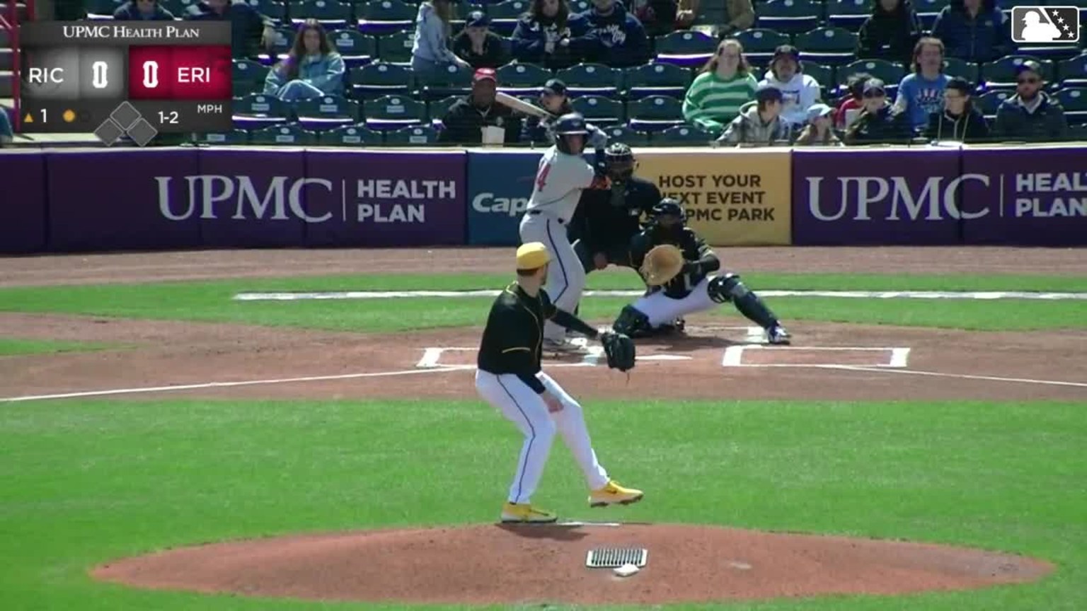 Dayson Croes triples (1) on a line drive to right fielder Seth ...