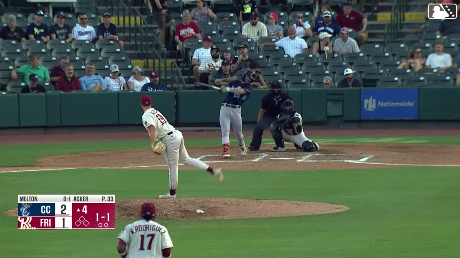 Jacob Melton's third homer in past two games 06/30/2024 Hooks
