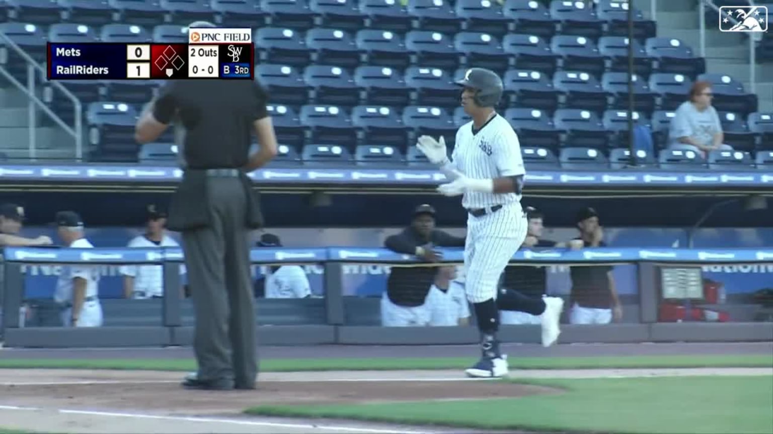 Aaron Judge hits a home run for the RailRiders 