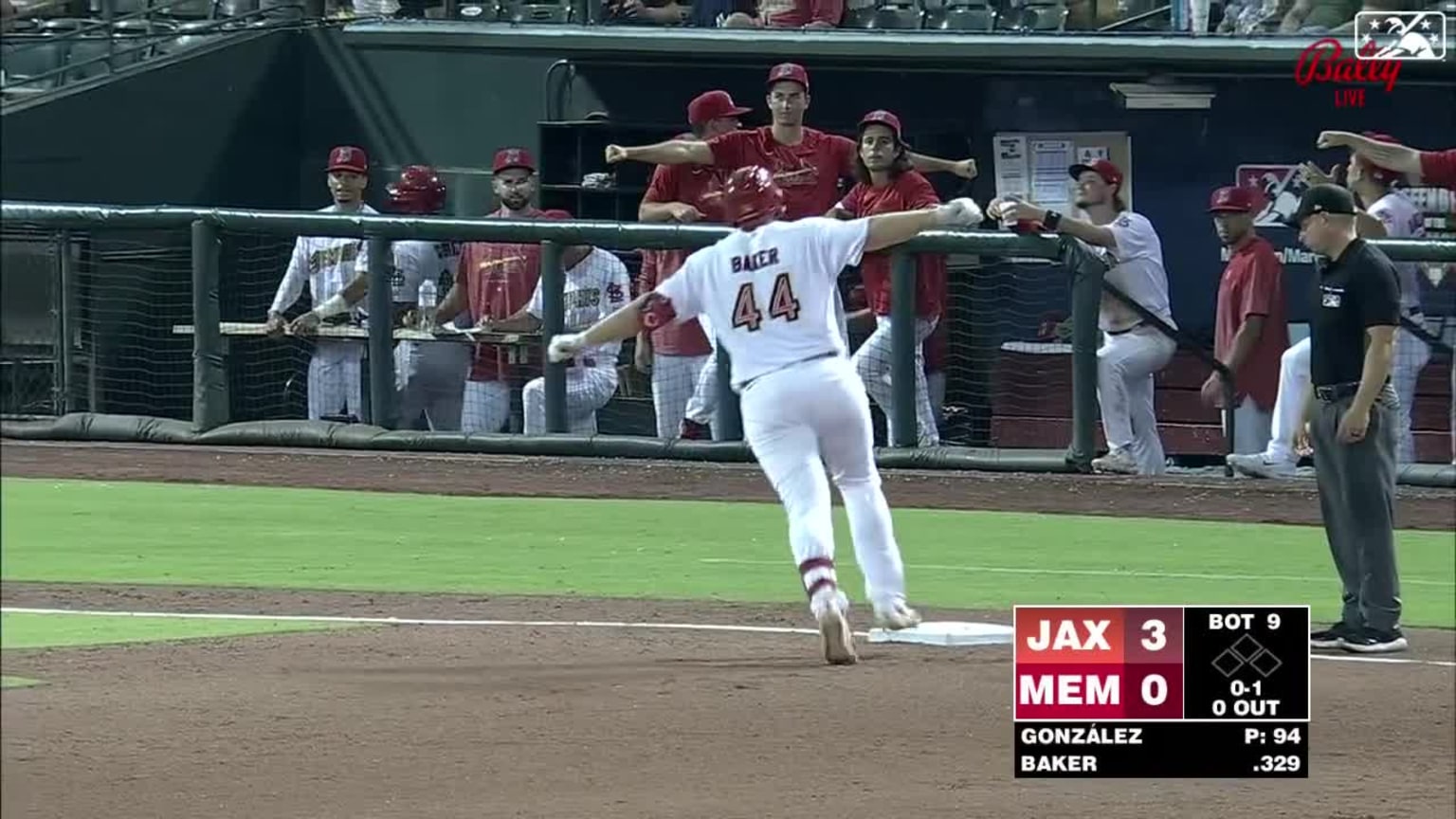 Luken Baker's solo home run, 07/02/2023