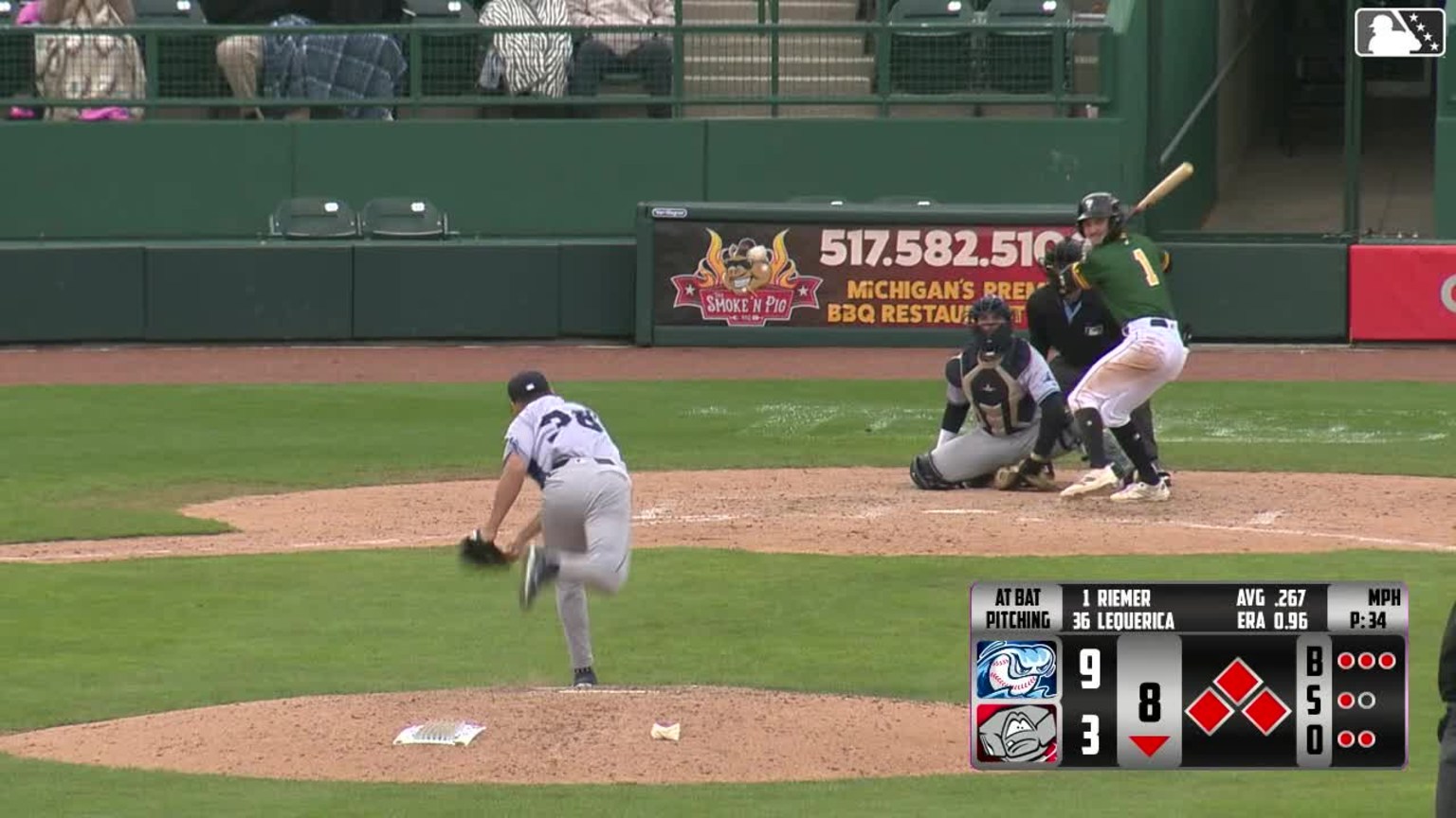 Justin Riemer walks. Casey Yamauchi scores. Dylan Fien to 3rd. Gunner ...