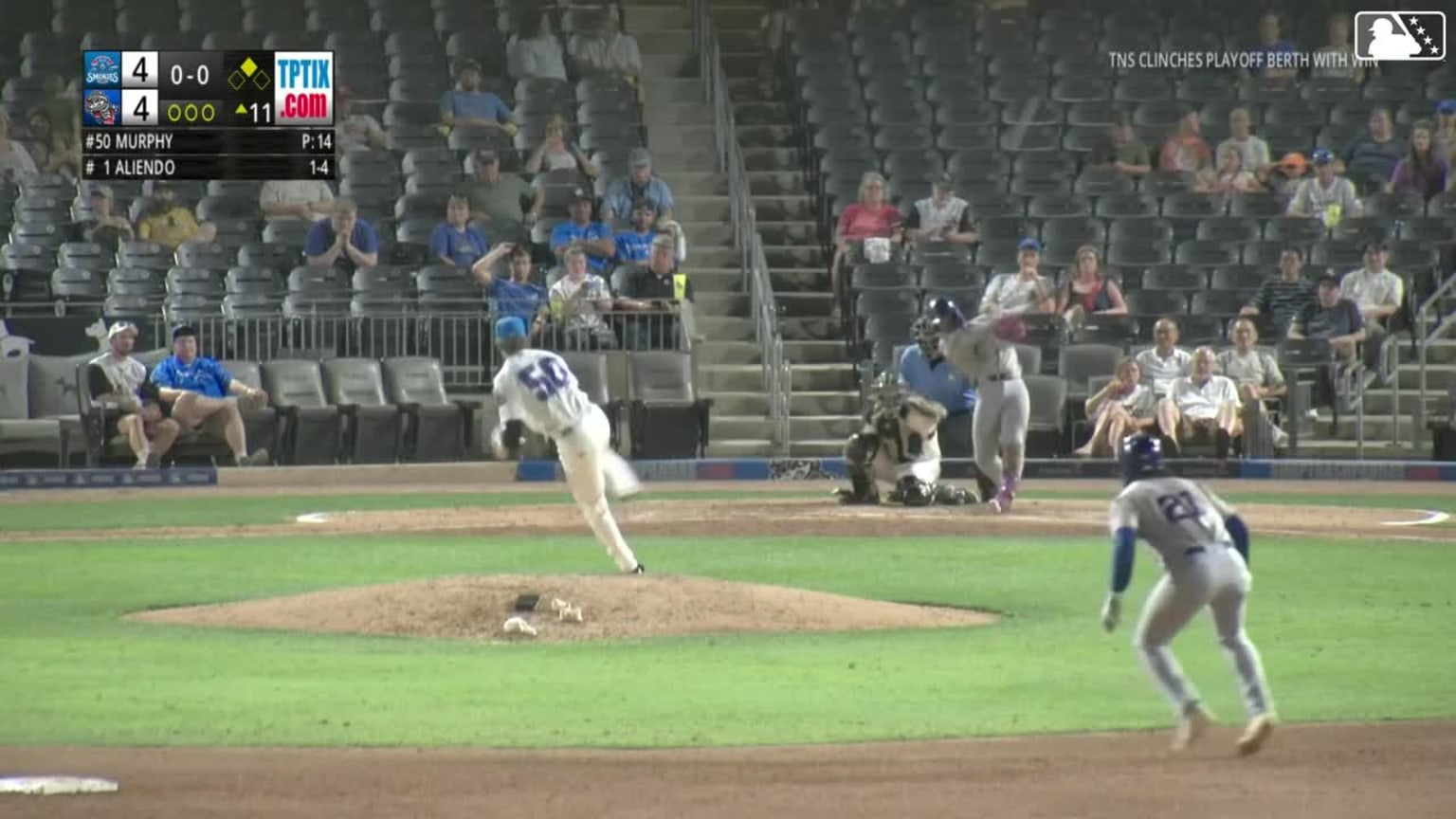 Pablo Aliendo's go-ahead two-run homer | 08/30/2024 | Smokies