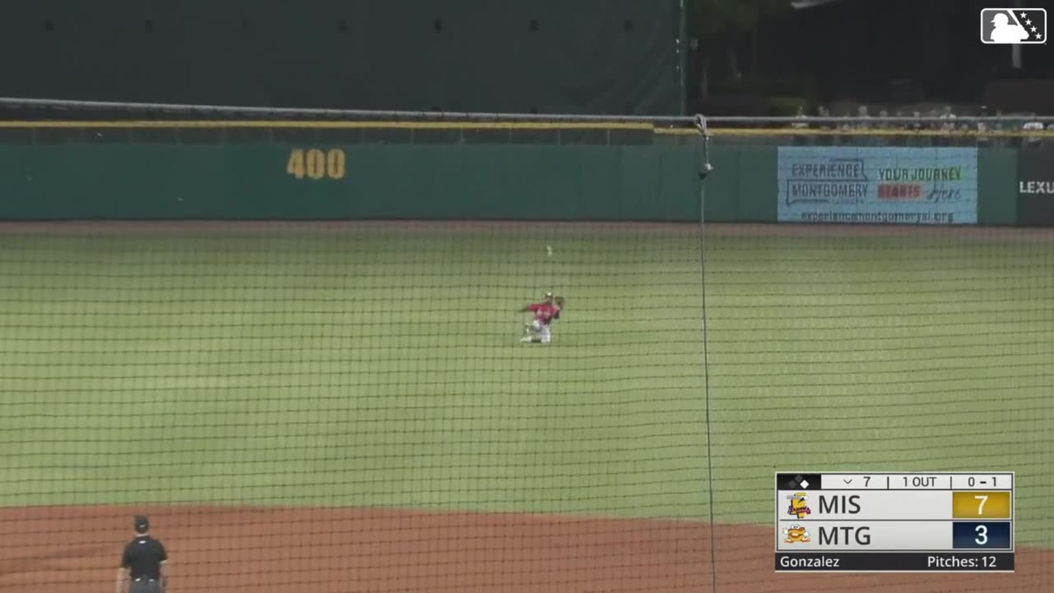 Justin Dean's sliding catch | 04/26/2024 | MiLB.com