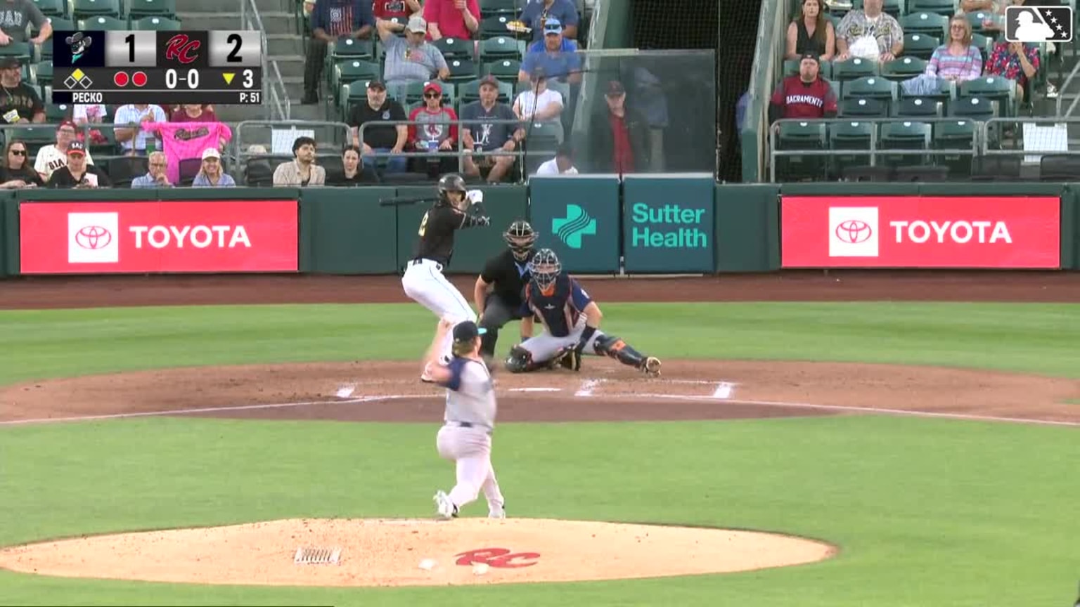 Scott Bandura singles on a line drive to left fielder CJ Alexander ...