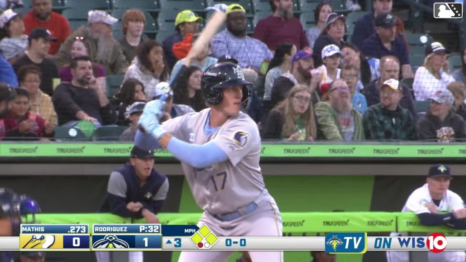 Cole Mathis flies into a sacrifice double play, left fielder Henry ...