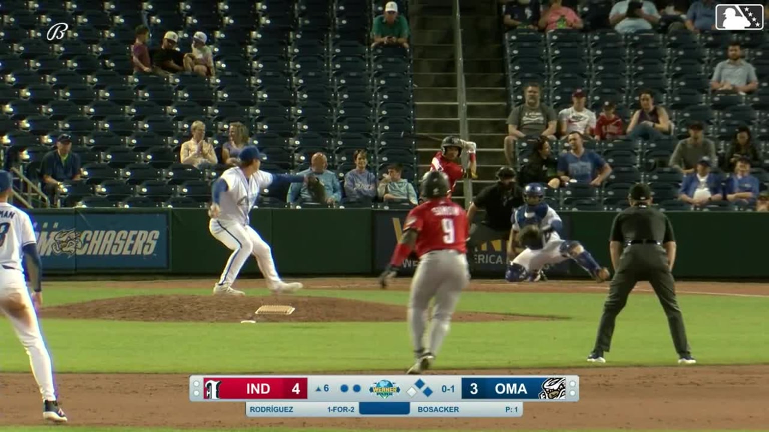 Endy Rodríguez doubles (2) on a sharp line drive to right fielder ...
