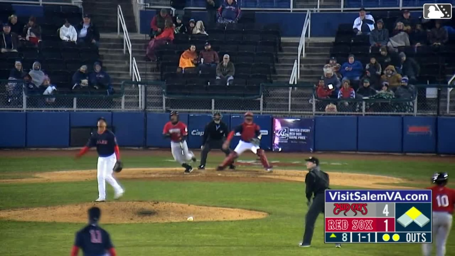 Yophery Rodriguez's first hit of the season 04/07/2024 Mudcats