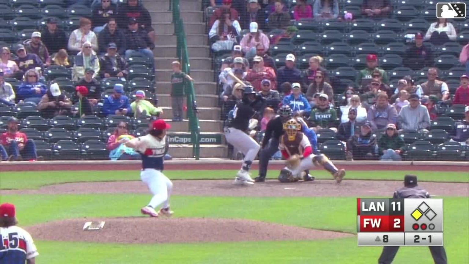 Rodney Green Jr. reaches on a throwing error by pitcher Vicarte Domingo ...