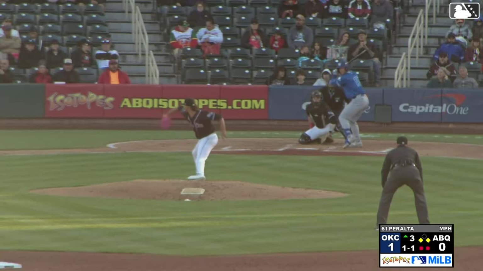 Nick Senzel singles on a line drive to left fielder Drew Avans