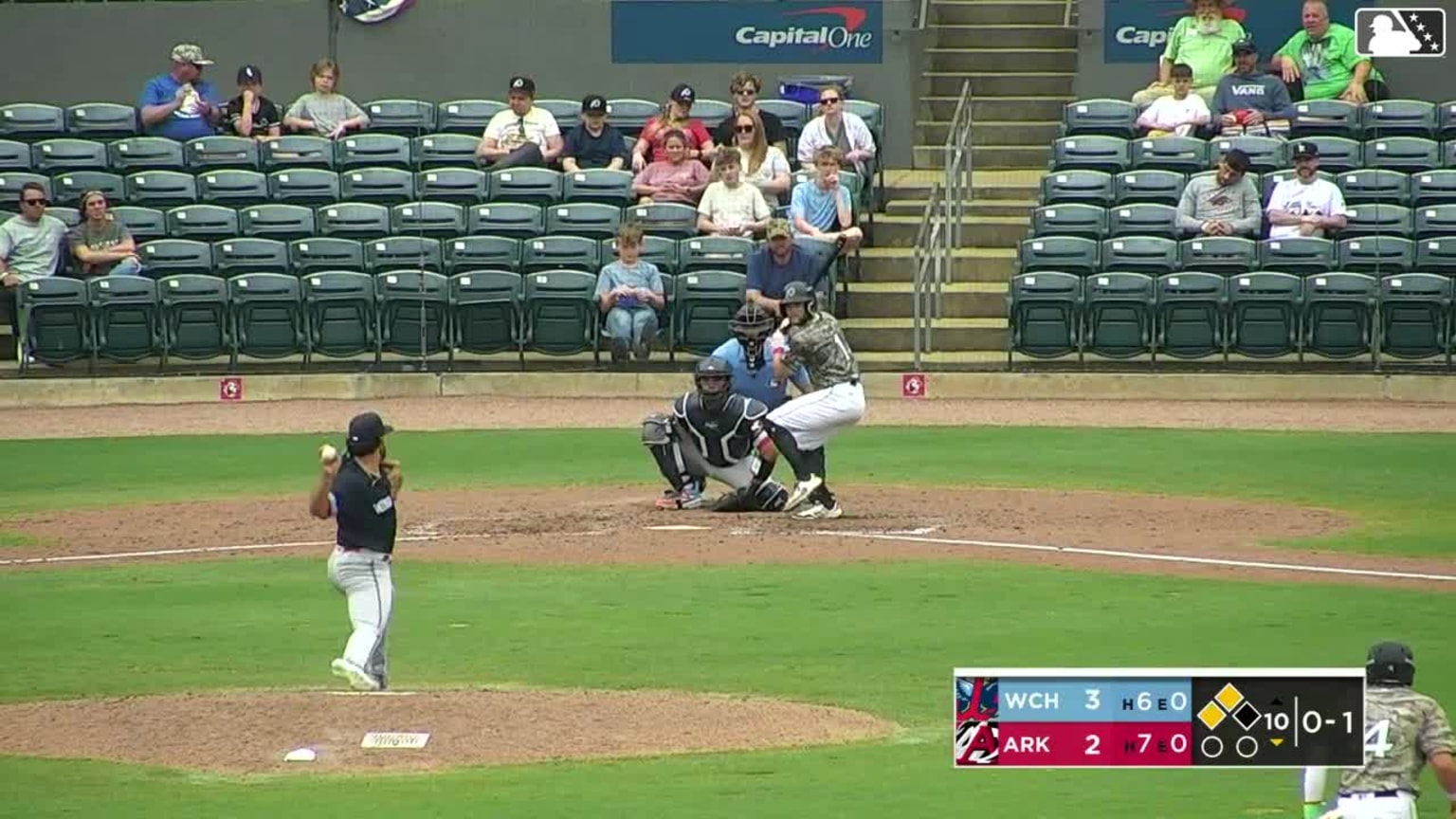 Blake Rambusch singles on a line drive to right fielder Kala'i Rosario ...