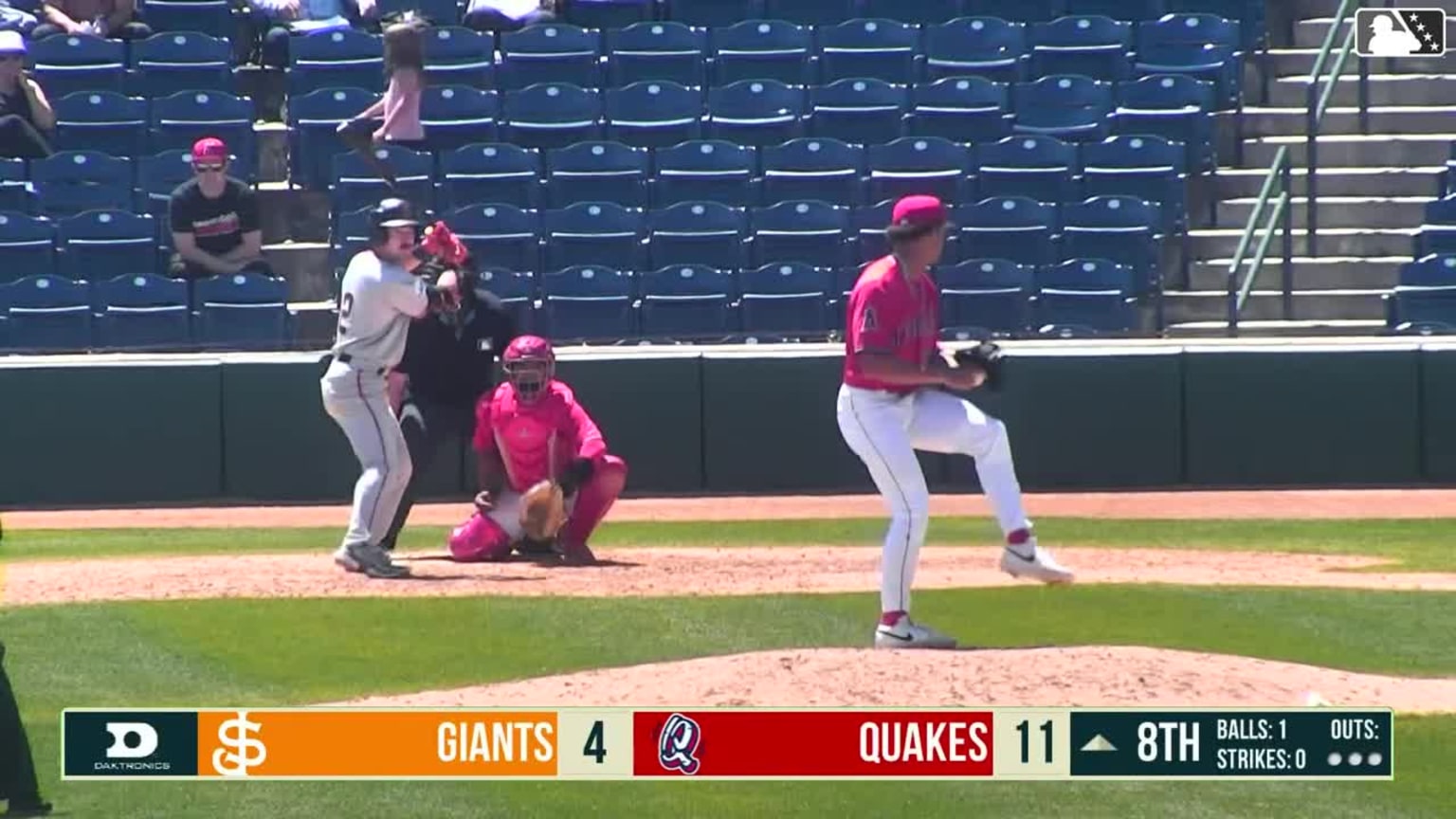 Broedy Poppell homers (1) on a fly ball to right field. Dario Reynoso ...